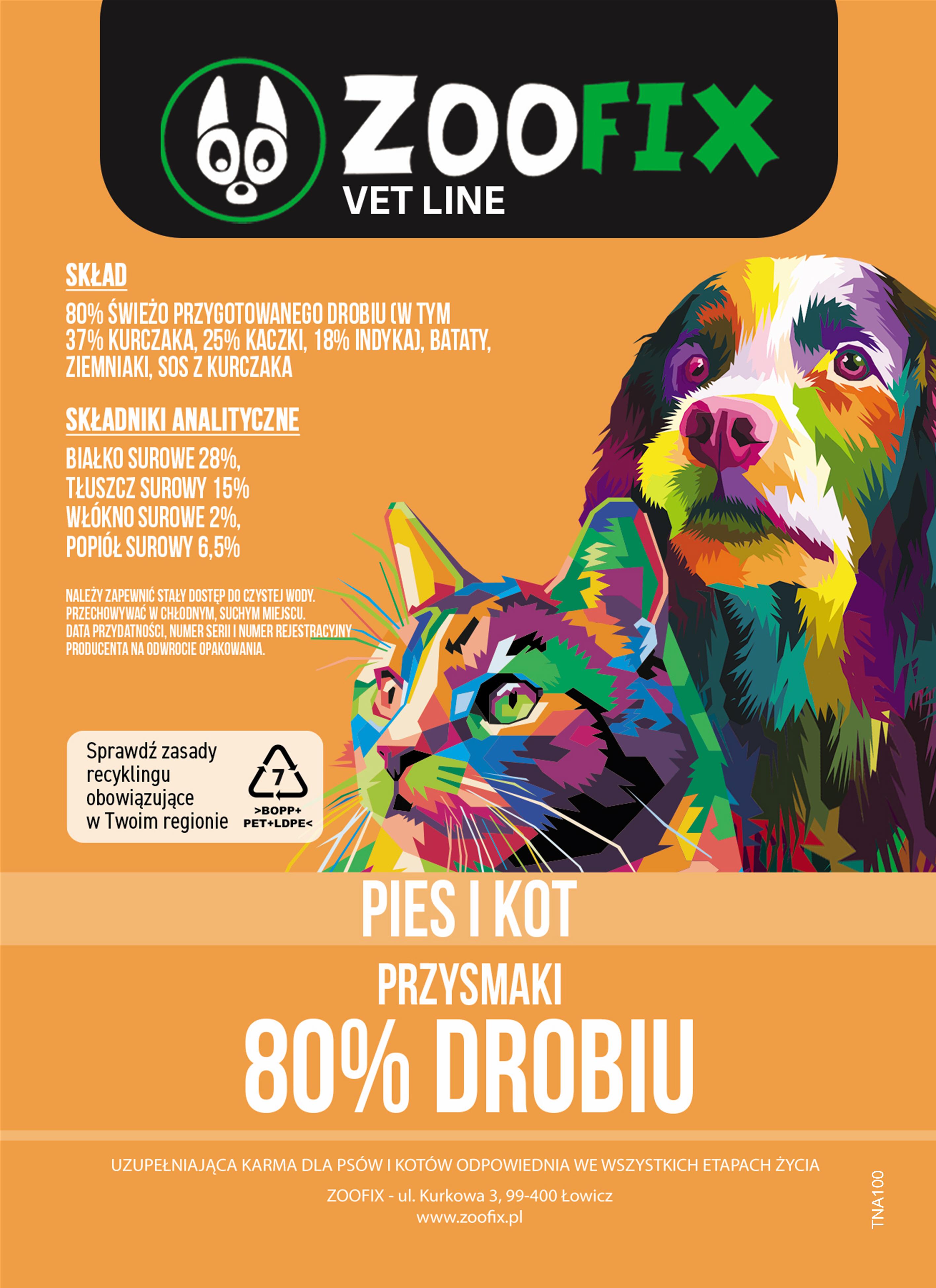80% drobiu — 100 g